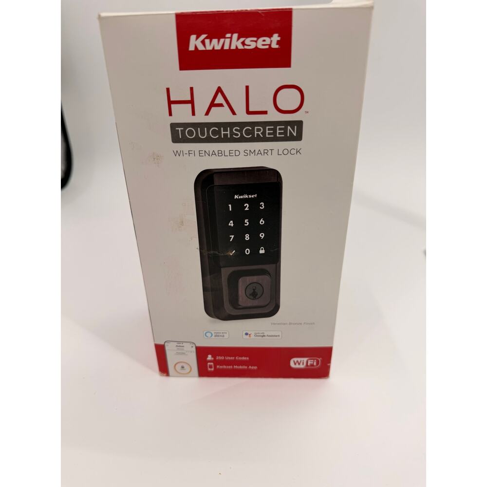 Kwikset Halo Touchscreen WiFi Smart Lock Deadbolt Venetian Bronze 99390-002